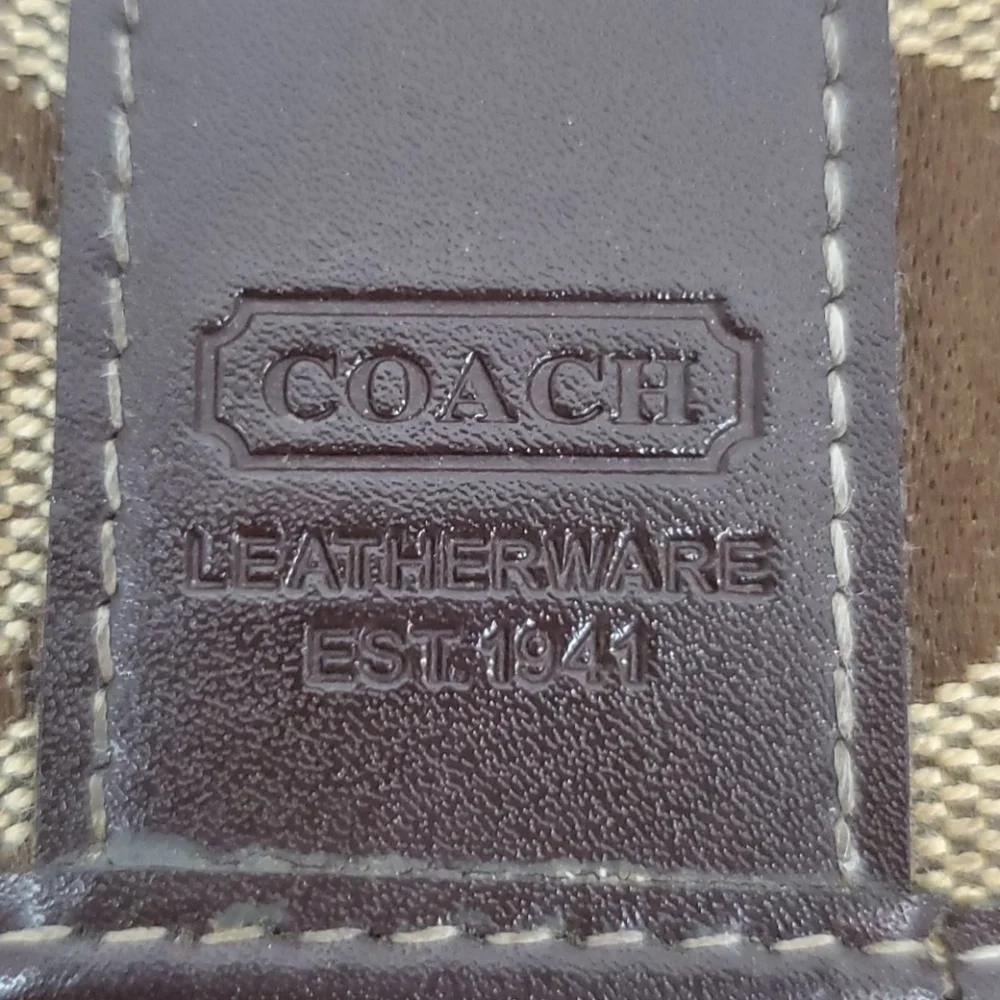 Coach leatherware canvas wallet brown
